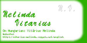 melinda vitarius business card