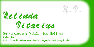 melinda vitarius business card